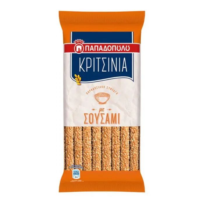 Kritsinia sousami Papadopoulou Kritsinia met Sesam 130 gr - Afbeelding 1