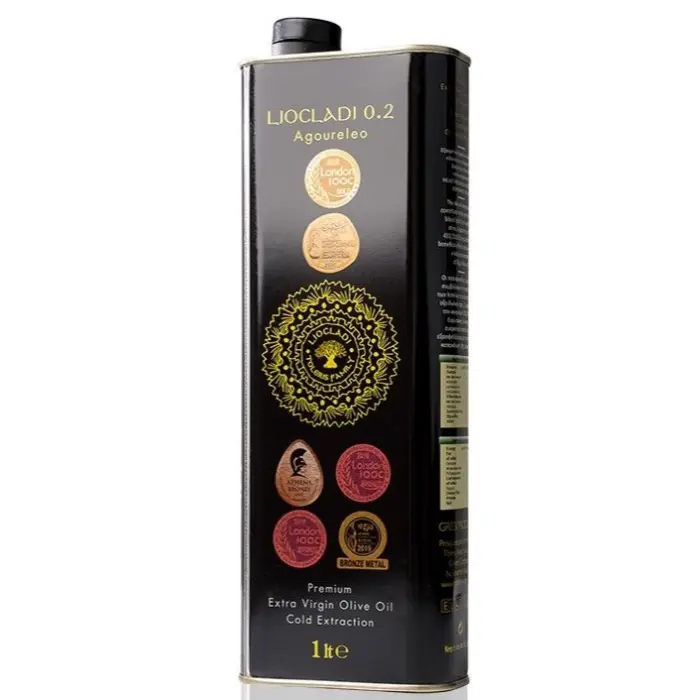 Liokladi agoureleo 1 lit tin Liocladi Premium Extra Virgin Olijfolie Agoureleo 0,2% 1 Liter Blik - Afbeelding 1