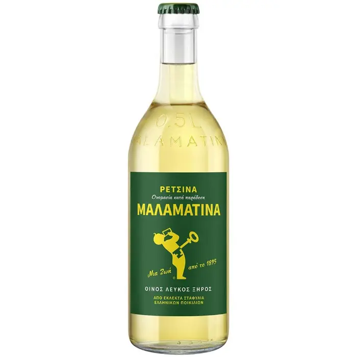Malamatina retsina 500 ml Malamatina - Retsina 500 ml - Afbeelding 1