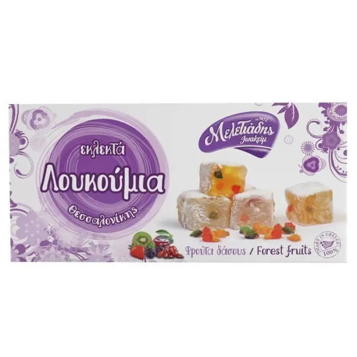 Memetiadis loukoumi forest Meletiadis Loukoumi forest fruits 300 gr - Afbeelding 1