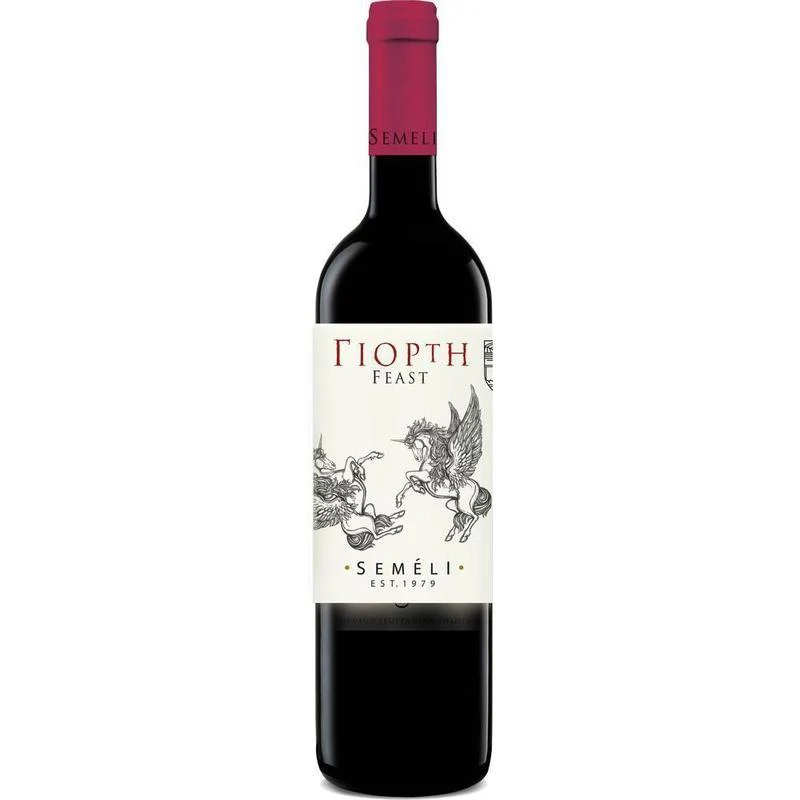 Semeli-Feast-Giorti-Red-Dry-Wine Semeli Giorti rood - Afbeelding 1