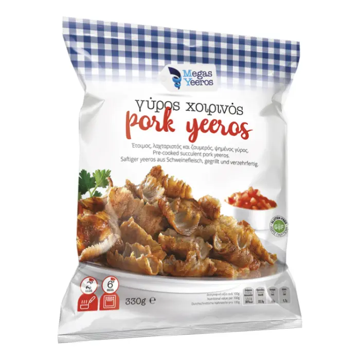 megas-yeeros-varkensvlees-gyros-330-gr Mega Yeeros Varkensvlees 330 gr - Afbeelding 1
