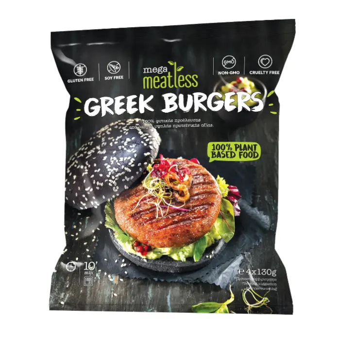 megas-yeeros-vegan-burger-bifteki-520-gr Mega Yeeros Vegan Burgers 520 gr - Afbeelding 1