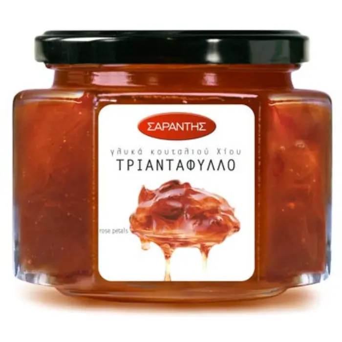Γλυκό-Κουταλιού-Τριαντάφυλλό-453g-400x400-1 Sarantis confituur rozenblaadjes 453 gr - Afbeelding 1