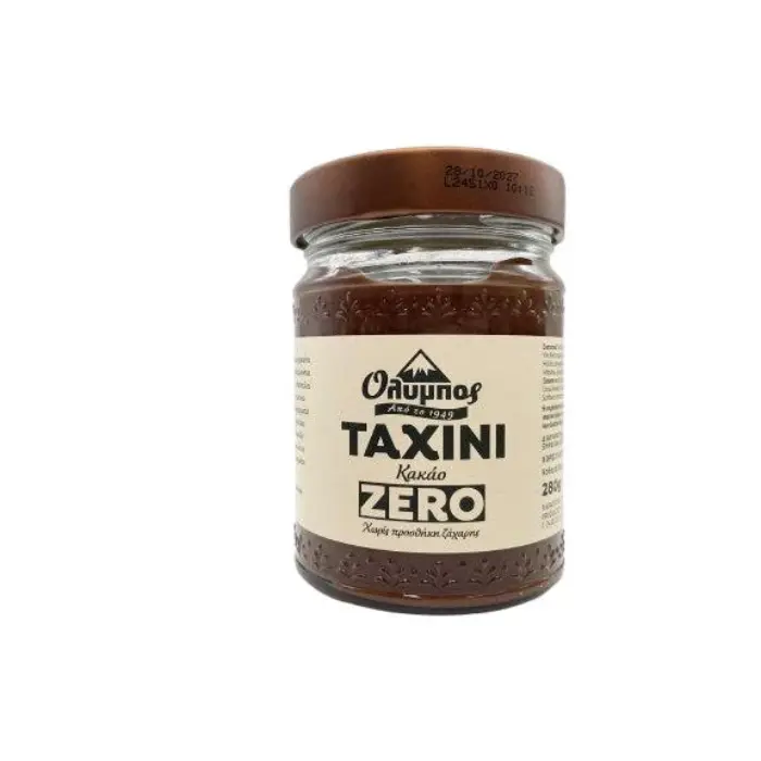 Olympos-Tahini-Cocoa-Zero-Sugar-280g_2048x Olympos Tahini met Cacao Zonder Suiker 280 gr - Afbeelding 1