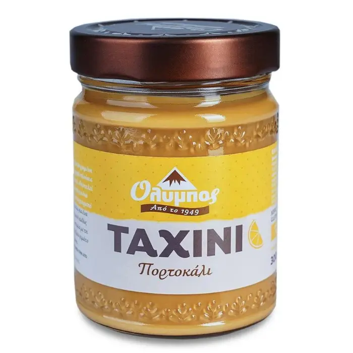 Olympos-Tahini-Orange-300g_2048x Olympos Tahini met Sinaasappel 280 gr - Afbeelding 1