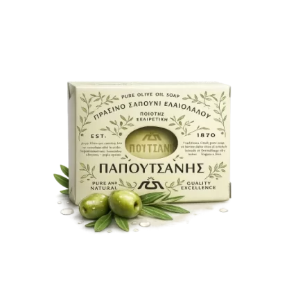 Papoutsanis Groene zeep van olijfolie 125 gr