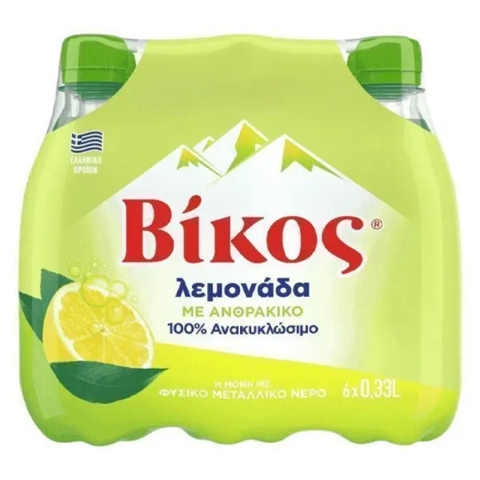Vikos lemonada 6 x 330 ml Vikos Limonade - citroen 6 x 330 ml - Afbeelding 1