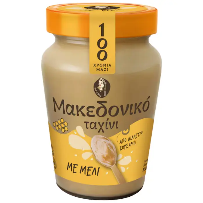 Μακεδονικο ταχινι με μελι 350 γρ Haitoglou Macedoniko Tahini met honing 350 gr - Afbeelding 1